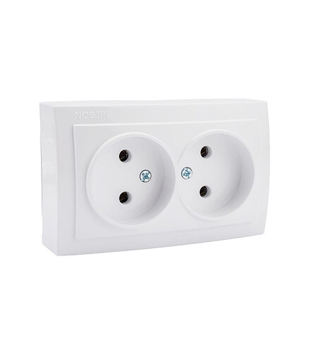 Розетка Nilson THEMIS 26111024 2мест. белый 438x503 в Материке - Вариант 2