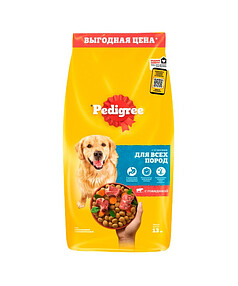 Корм для взрослых собак всех пород PEDIGREE говядина (13кг)