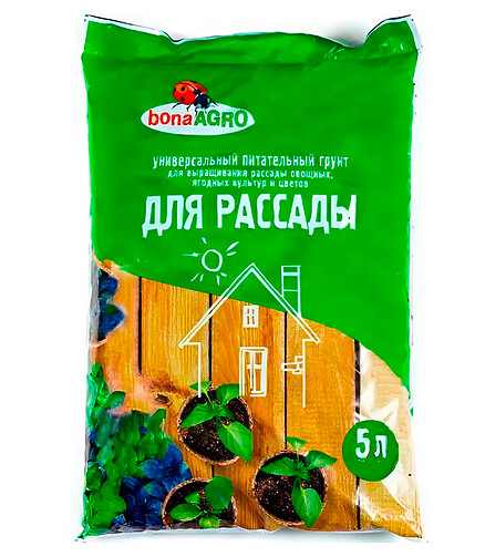 Грунт bonaAGRO для Рассады питательный (5л) 438x503 в Материке
