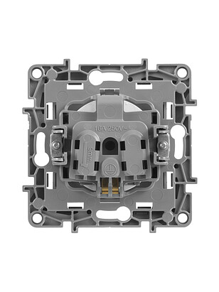 Розетка Legrand ETIKA 672422 1мест. с/з шторки алюмин. 238x286 в Материке - Вариант 3