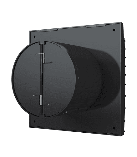 Вентилятор DICITI Silent 4C Matt black d100 с обр.клапаном 438x503 в Материке - Вариант 4