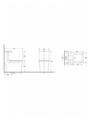 Унитаз-компакт TELBACH 001 БЕЛ.ГЛ. безобод.антибак.покр. GEBERIT 3/6 SLIM Dur. 238x286 в Материке - Вариант 2