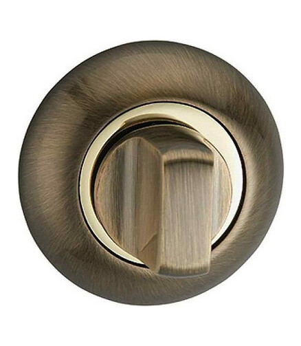 Завертка WC сантехническая LOCKIT (AB/GP), стар.бронз/золото 438x503 в Материке