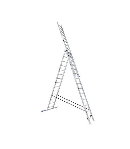 Лестница универсальная LadderBel алюмин. 3-секционная 14 ступ. LS314 438x503 в Материке