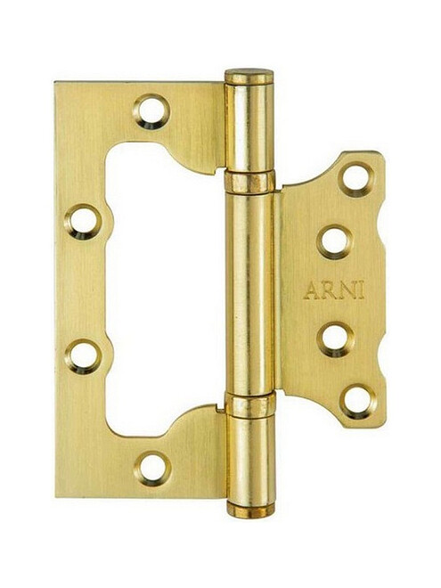 Петля дверная накладная универсальная ARNI 100*75 SB, мат.золото (уп=2шт) 495x660 Петля дверная накладная универсальная ARNI 100*75 SB, мат.золото (уп=2шт) 495x660 в Материке