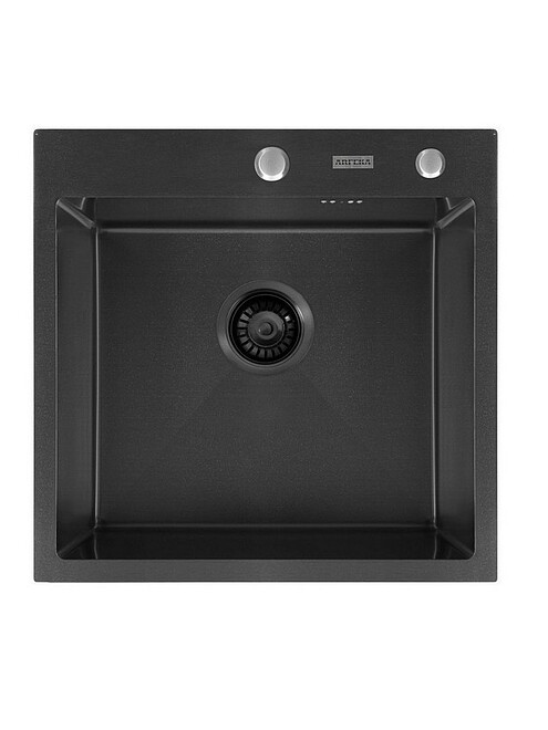 Мойка врезная ECO AR 600х500мм BLACK PVD NANO нерж.сталь с сифоном 495x660 Мойка врезная ECO AR 600х500мм BLACK PVD NANO нерж.сталь с сифоном 495x660 в Материке