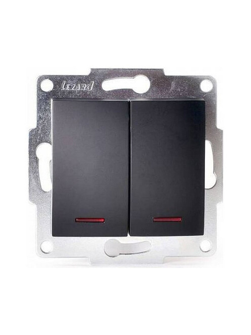 Выключатель Lezard KARINA 707-4288-112 2кл. подсв. черный 495x660 Выключатель Lezard KARINA 707-4288-112 2кл. подсв. черный 495x660 в Материке