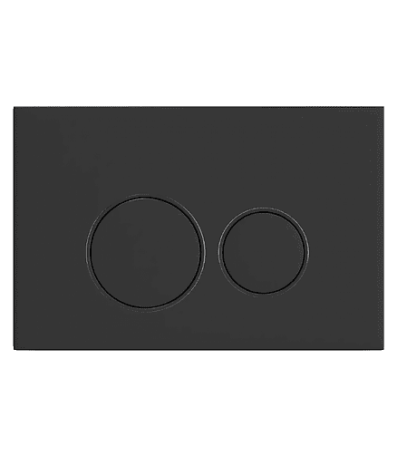 Кнопка смыва TATSUMAKI ROUND-BL черный (для инсталляции унитаза) 438x503 в Материке