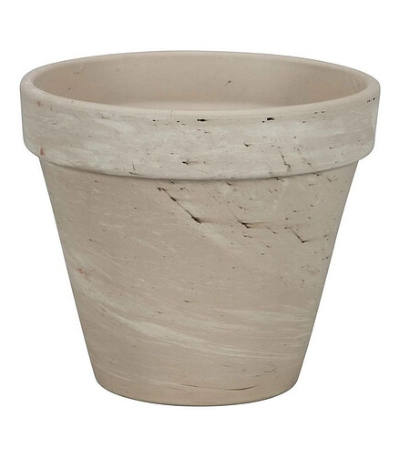 Горшок GRANIT Prosta (11,3x10,1см) терракота светло-серый T-001-036-10-P 438x503 в Материке