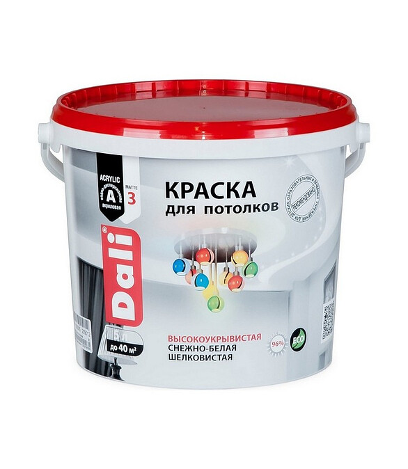 Краска DALI для потолков белая, 5л 586x674 Краска DALI для потолков белая, 5л 586x674 в Материке