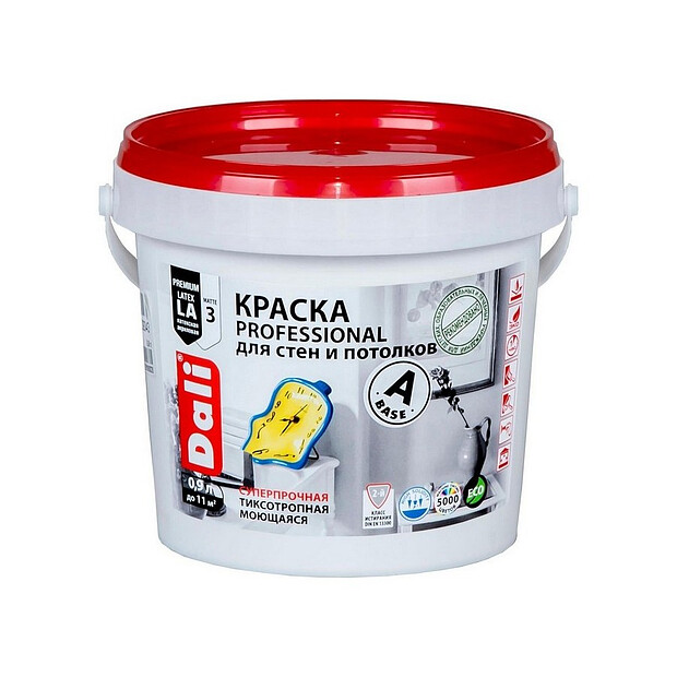 Краска DALI PROFESSIONAL матовая белая 0,9л