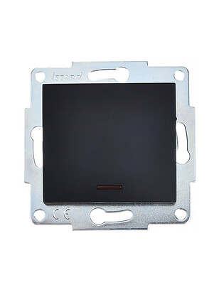 Выключатель Lezard KARINA 707-4288-111 1кл. подсв. черный 238x286 в Материке