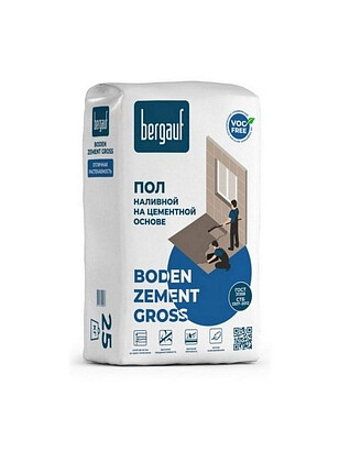 Смесь Bergauf Boden Zement Gross самонивелир цементная, 25кг 238x286 в Материке