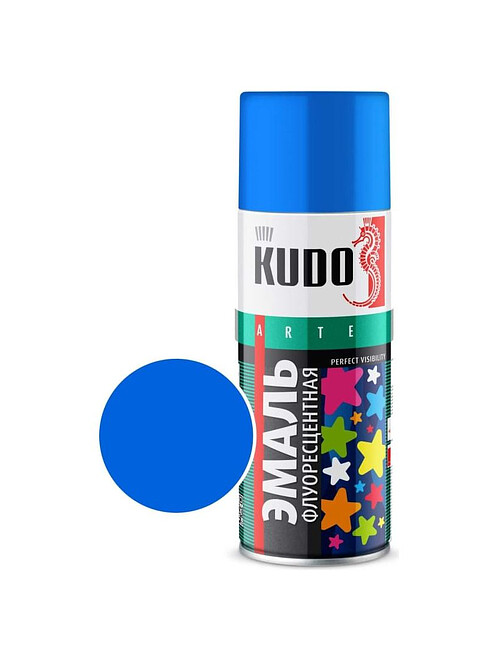 Эмаль аэроз. KUDO флуоресцентная голубая, 520мл 495x660 Эмаль аэроз. KUDO флуоресцентная голубая, 520мл 495x660 в Материке