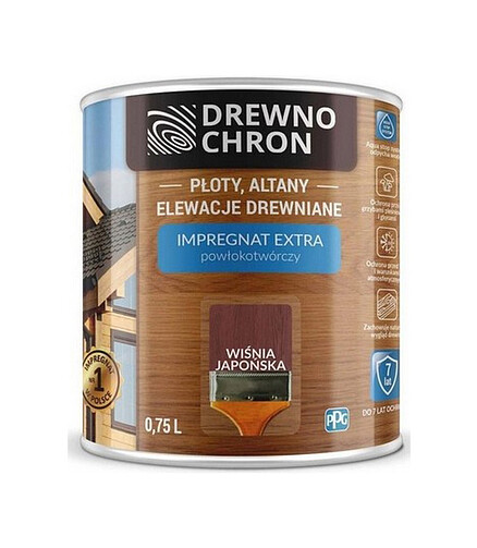 Пропитка DREWNOCHRON IMPREGNAT EXTRA вишня японская, 0,75л 438x503 в Материке