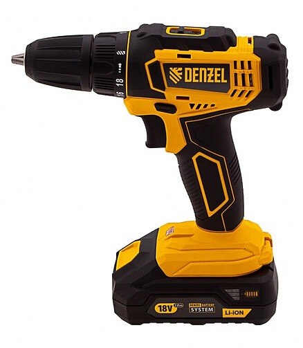 Шуруповерт аккум. DENZEL CDL-18-02BM 18В 2х2Ач 30Нм 438x503 в Материке - Вариант 3