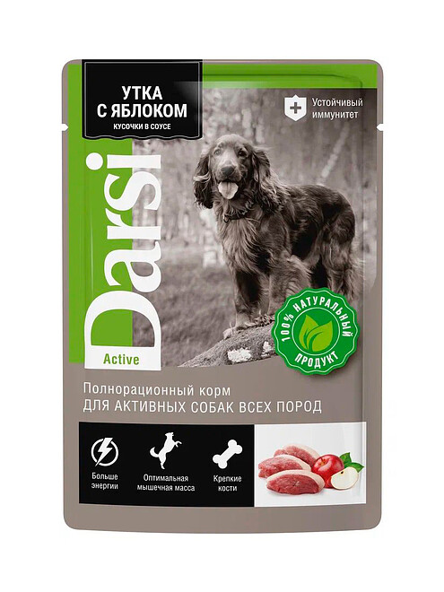 Корм для собак Darsi Active утка, яблоки (85г) 495x660 Корм для собак Darsi Active утка, яблоки (85г) 495x660 в Материке