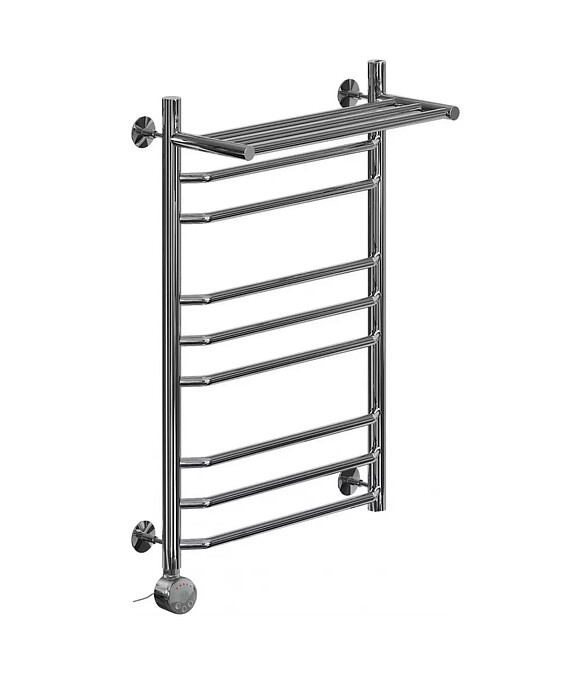 Полотенцесушитель TRAPEZIUM ЛТ (г2) ВП 80х50см с полкой, угл. м/о 50 подкл.слева 586x674 в Материке