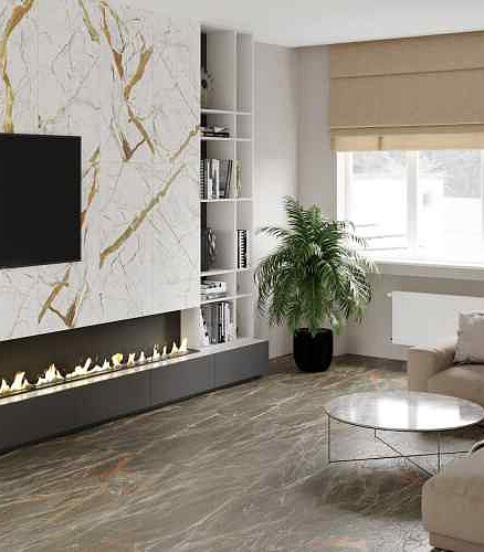 Керамогранит Axima BARI 60х120 см 1,44 м2 цвет белый 438x503 в Материке