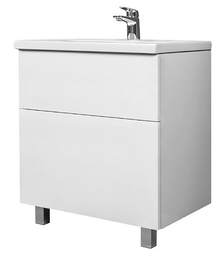Тумба GEM NEW M90FSX07522WG32 75см push-to-open белый-глянец 438x503 в Материке