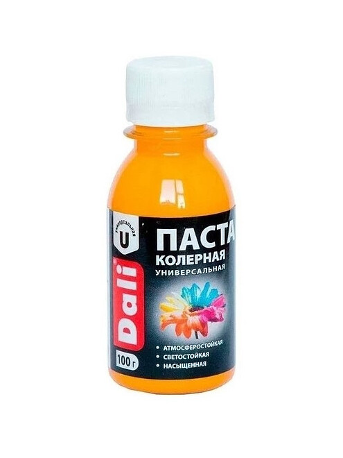 Паста колерная DALI универс. золотисто-желтый 0,1кг 495x660 Паста колерная DALI универс. золотисто-желтый 0,1кг 495x660 в Материке