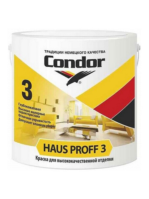 Краска Condor Haus Proff 3 глубокоматовая, 3,25кг 495x660 Краска Condor Haus Proff 3 глубокоматовая, 3,25кг 495x660 в Материке