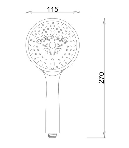 Лейка для душа VODA VSP11 d115мм 4 функции форсунки Self-Clean Device 438x503 в Материке - Вариант 2