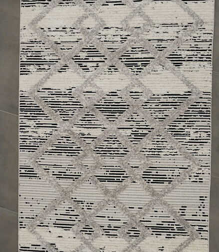 Ковер TERNI Y496A White/Antrasit 120*170 438x503 в Материке