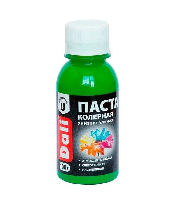Паста колерная DALI универс. зеленый 0,1кг 586x674 в Материке