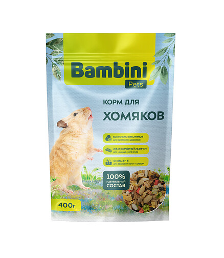 Корм для хомяков Bambini Pets (0,4кг) 438x503 в Материке