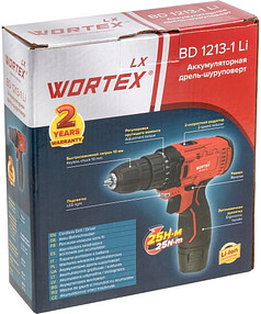 Шуруповерт аккум. WORTEX LX BD1213-1Li 12В 1.5Ач 25Нм