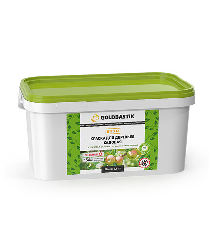 Краска для садовых деревьев GOLDBASTIK BT 10 (6,8 кг) 438x503 в Материке
