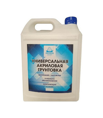 Грунтовка KRONON-GRUNT акриловая, 10кг 438x503 в Материке