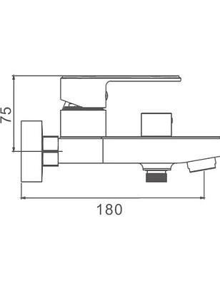 Смеситель K13022 (для ванны, короткий излив) 238x286 в Материке - Вариант 2