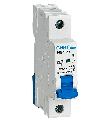 Выключатель автоматический CHINT NB1-63 1P 40А 438x503 в Материке