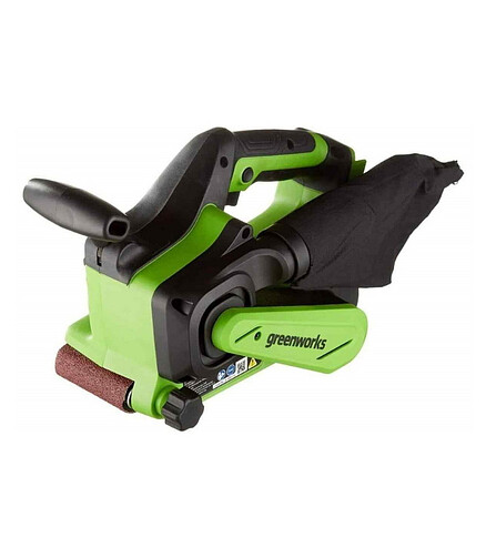 Шлифмашина ленточная без акк. GREENWORKS G24BS 24В 438x503 в Материке