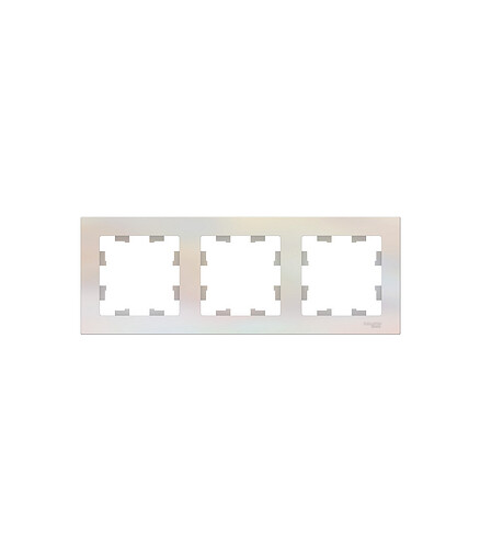 Рамка SE ATLAS Design ATN000403 3мест. жемчуг 438x503 в Материке