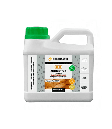 Антисептик GOLDBASTIK BB20 Супербио, 1,25л 438x503 в Материке