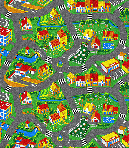 Ковровое покрытие LITTLE VILLAGE 90, 3м 438x503 в Материке