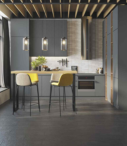 Керамогранит Cersanit SLATE 29,7х59,8 см 1,77 м2 цвет темно-серый 438x503 в Материке