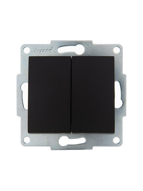 Выключатель Lezard KARINA 707-4288-101 2кл. черный 495x660 в Материке