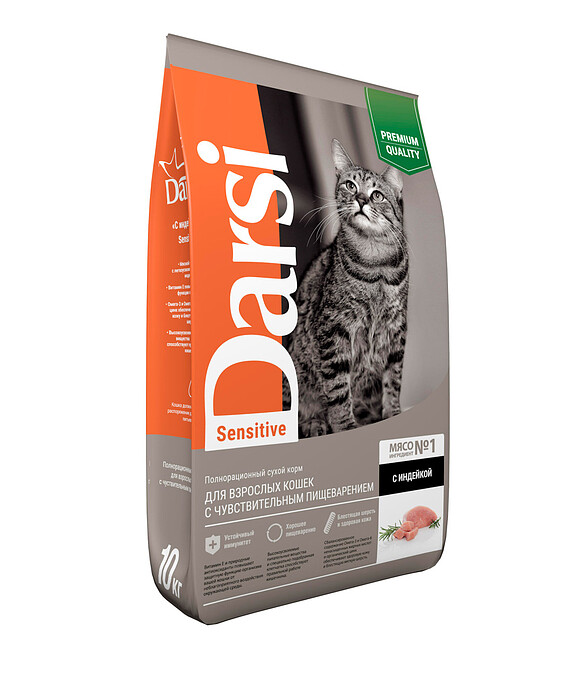Корм для кошек Darsi Sensitive индейка (10кг) 586x674 Корм для кошек Darsi Sensitive индейка (10кг) 586x674 в Материке