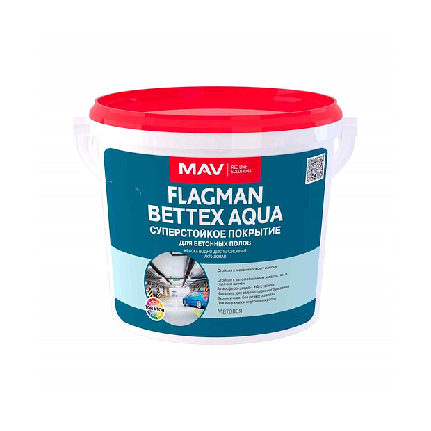 Краска FLAGMAN BETTEX AQUA для бетонных полов серый 1,1кг