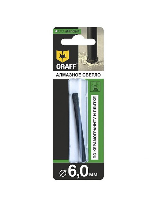 Сверло по плитке GRAFF перьевое 6мм 495x660 Сверло по плитке GRAFF перьевое 6мм 495x660 в Материке