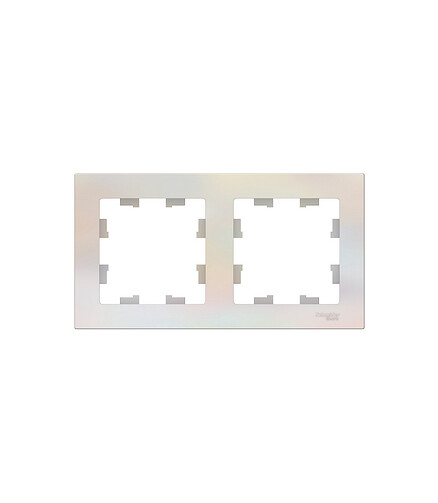 Рамка SE ATLAS Design ATN000402 2мест. жемчуг 438x503 в Материке