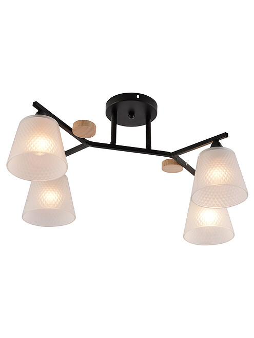Светильник потолочный MH-1502/4 BK+WOOD 495x660 Светильник потолочный MH-1502/4 BK+WOOD 495x660 в Материке