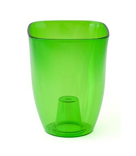 Ваза для орхидей OptimPlast малая (12,5x17см) пластик пр.-зеленый Т3210 438x503 в Материке