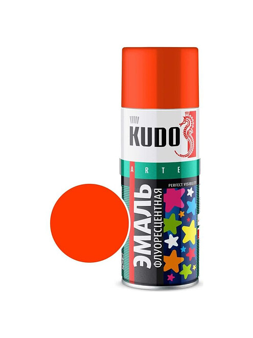 Эмаль аэроз. KUDO флуоресцентная оранжево-красная, 520мл 495x660 Эмаль аэроз. KUDO флуоресцентная оранжево-красная, 520мл 495x660 в Материке
