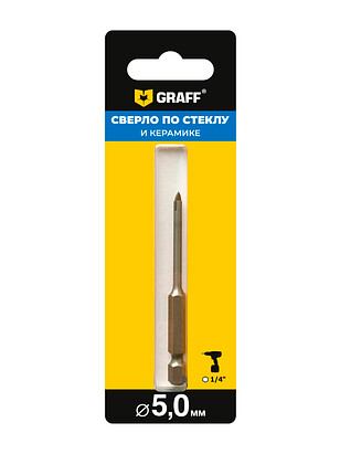 Сверло по стеклу и керамике GRAFF 5х75мм 238x286 в Материке