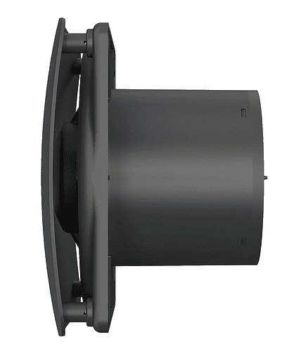 Вентилятор DICITI Rio 4C Matt black d100 с обр.клапаном 438x503 в Материке - Вариант 3